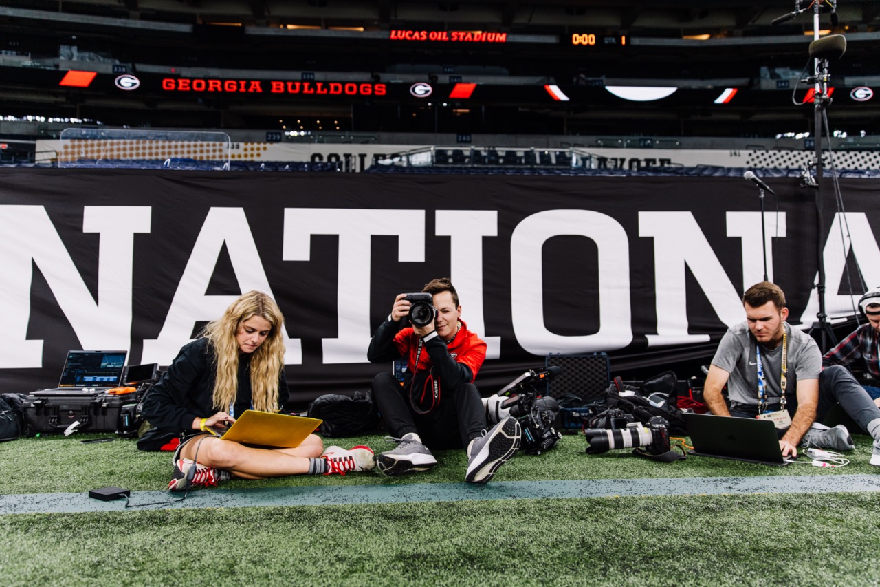 Bailey working on sidelines of the 2022 College Football National Championship